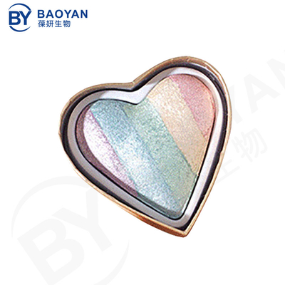 Rainbow Gradient Color Pearl Shimmer Eyeshadow Makeup Heart Shaped